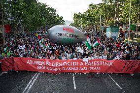 Protest In Support Of Palestinians In Barcelona
