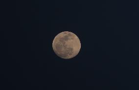 Super Blue Moon In The Sky Of Cairo