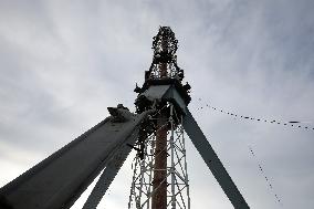 Impact of Russian attack on Kharkiv TV tower