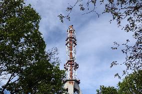 Impact of Russian attack on Kharkiv TV tower