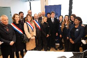 Gabriel Attal visits to the Maison France services - Sceaux