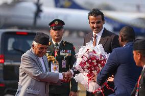 Emir Of Qatar Sheikh Tamim Bin Hamad-Al Thani On State Visit To Nepal
