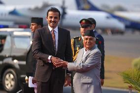 Emir Of Qatar Sheikh Tamim Bin Hamad-Al Thani On State Visit To Nepal