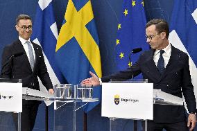Finnish President Stubb visiting Sweden