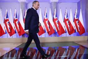 Polish PM Donald Tusk And British PM Rishi Sunak Meeting In Poland