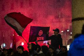 Inter Supporters Celebrate The Club's 20th Scudetto