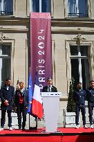 Paris 2024 - Reception of the tour of the Paris 2024 Flags