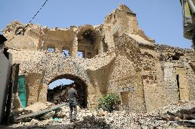 MIDEAST-GAZA-KHAN YOUNIS-LANDMARK-DESTROYED BARQUQ CASTLE