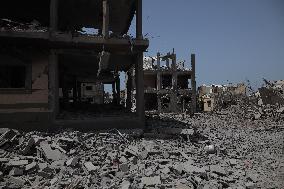 MIDEAST-GAZA-BUREIJ REFUGEE CAMP-ISRAEL-STRIKES-AFTERMATH