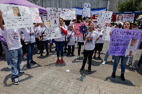 Feminist Collectives Demonstrate Outside The Reclusorio Oriente In Mexico City