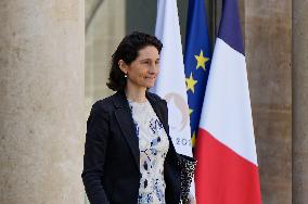 French Ministers Leave Weekly Cabinet Meeting At Elysee Palace