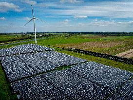 Solar Panels Solar Park Wind Turbines - Netherlands