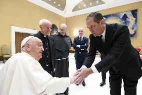 Pope Francis Meets Chuck Robbins CEO of Cisco Systems - Vatican