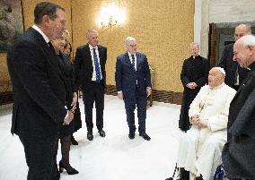 Pope Francis Meets Chuck Robbins CEO of Cisco Systems - Vatican