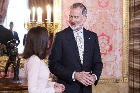 Royals At Cervantes Award Reception - Madrid