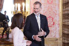 Royals At Cervantes Award Reception - Madrid