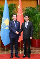CHINA-BEIJING-WANG HUNING-KAZAKHSTAN-MAZHILIS-SPEAKER-MEETING (CN)