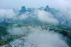 Karst Landscape After Rain in Yangshuo