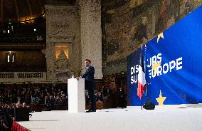 Macron Speaks On Europe - Paris