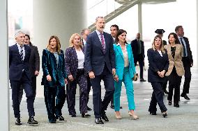 King Felipe VI Arrives At The Talent Session - Madrid