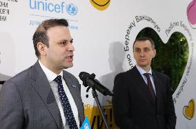 Joint briefing of Viktor Liashko and Munir Mammadzadeh in Kyiv