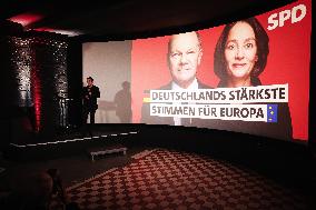 Presentation Of The SPD's European Election Campaign With General Secretary Kevin Kühnert At The Filmrauschpalast Berlin
