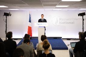 Jordan Bardella presents RN program for the EU parliamentary elections - Paris
