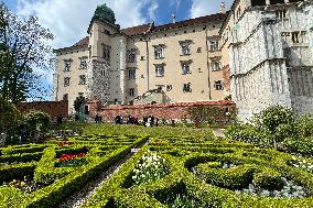 Royal Gardens At Wawel Castle In Krakow