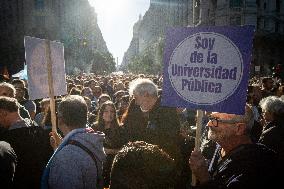 National Univeristy March In Buenos Aires.