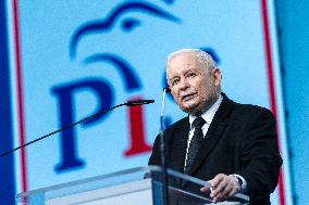 Jaroslaw Kaczynski - Press Conference In Poland