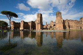 ITALY-ROME-BATHS OF CARACALLA-POOL