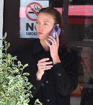 Karlie Kloss Chats On Her Phone - NYC