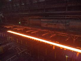 Hot-rolling line in the Kashima district of Nippon Steel Corporation