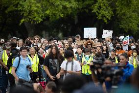 Pro Palestinian Campus Walkout At University Of Texas In Austin