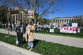 Pro-Palestine Protest At Northwestern University In Evanston Illinois