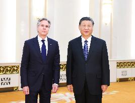 CHINA-BEIJING-XI JINPING-U.S.-BLINKEN-MEETING (CN)