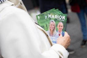 Marion Marechal Campaign Visit To Nice