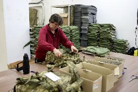 Factory makes military backpacks in Ivano-Frankivsk region