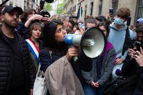 Rima Hassan At Science Po Paris Pro-Palestine Protest - Paris