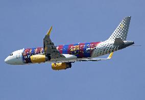 First Vueling flight with the FC Barcelona womens livery