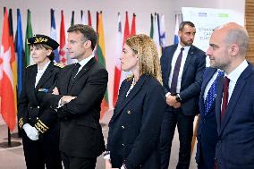 President Macron Visits Strasbourg - France