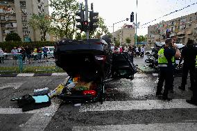 ISRAEL-RAMLA-MINISTER OF NATIONAL SECURITY-CAR CRASH