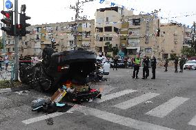 ISRAEL-RAMLA-MINISTER OF NATIONAL SECURITY-CAR CRASH