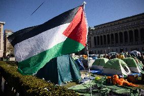 Protests Continue At Columbia University Days After Arrests Of Pro-Palestine Students