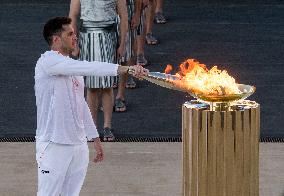 (SP)GREECE-ATHENS-PARIS 2024-OLYMPICS-FLAME HANDOVER CEREMONY