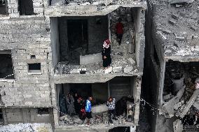 Aftermath of Israeli Airstrike In Gaza, Palestine