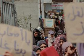 Palestinian Protest For Aid And Fuel  - Deir al-Balah