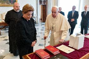 Pope Francis Receives Dilma Rousseff - Vatican