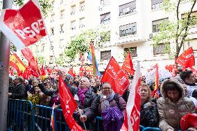 Rally In Support Of Pedro Sanchez - Madrid