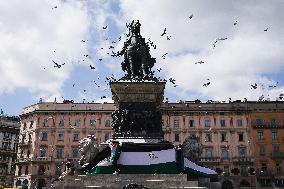 The Demonstration Of Solidarity And Support For Palestine During The Liberation Day In Milan